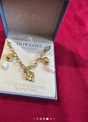 Dottilove Gold-Plated Stainless Steel Charm with Pearls Necklace, brand: Dottilove, condition: New with tags, £18.99, £20.64 includes Buyer Protection