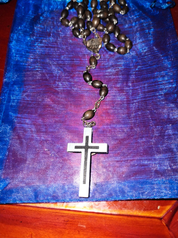 Very beautiful black and silver rosary 2