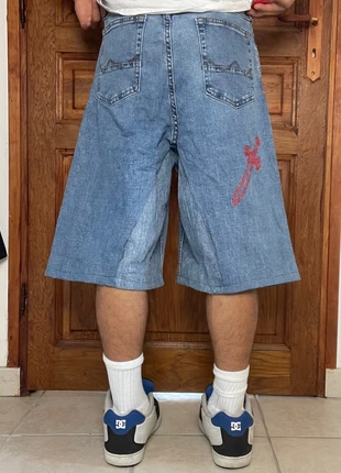 Jort short baggy large handmade style JNCO y2k brodé peinture hiphop, merk: JNCO, staat: Heel goed, maat: M, € 40,00, € 42,70 inclusief Kopersbescherming Pro
