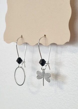 Boucles d'oreilles argentées asymétriques (fait main), marca: Fait Main, estado: Nuevo sin etiquetas, 4,00 €, 4,90 € Protección al comprador incluida