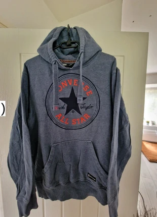 Mens Size Medium - Chuck Taylor Converse - Grey full Stitched Graphic Hoodie -, brand: Converse, condition: Very good, size: M, £12.50, £13.83 includes Buyer Protection