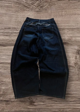 Runteng Baggy Navy Denim Jeans Y2K Streetwear W32, brand: Run&Teng, condition: Very good, size: W32, £40.00, £42.70 includes Buyer Protection