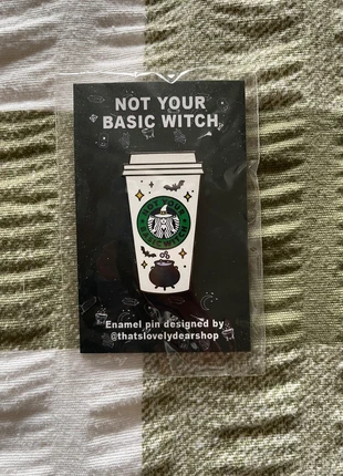 Starbucks witch coffee enamel pin, brand: FairyLoot, condition: New with tags, £5.00, £5.95 includes Buyer Protection