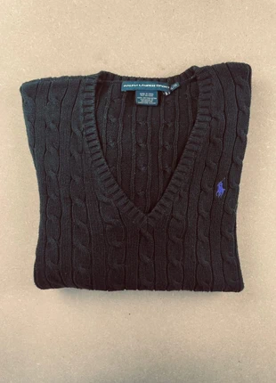 Ralph Lauren - Pull torsadé - Noir - Taille XL - Femme - Vintage #842, marque: Ralph Lauren, état: Très bon état, taille: XL / 42 / 14, 50,00 €, 53,20 € Protection acheteurs incluse