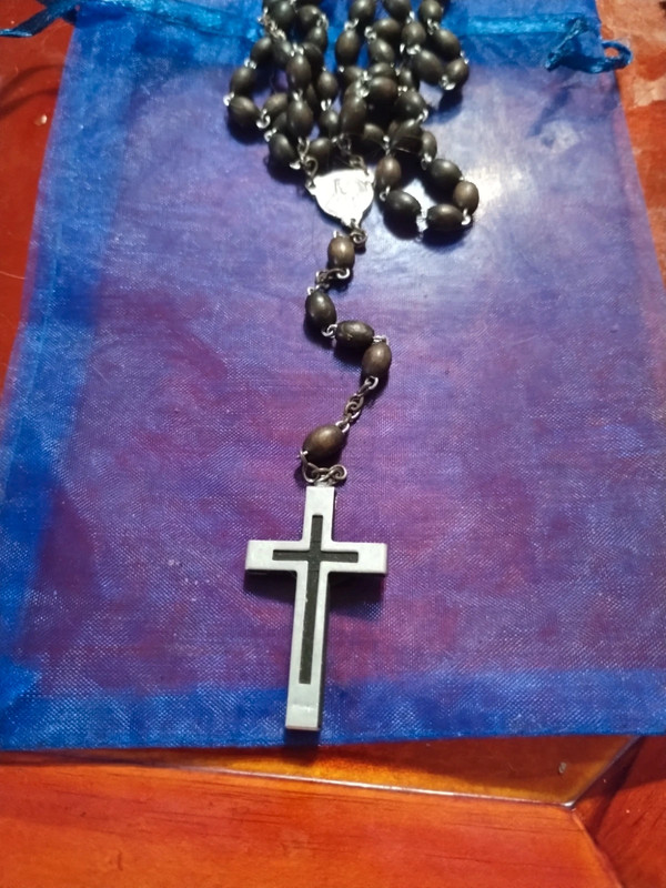 Very beautiful black and silver rosary 1