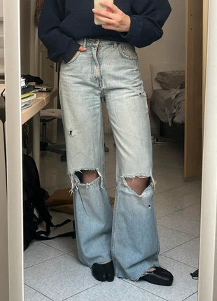 baggy jeans strappati, merk: Japan Style, staat: Heel goed, maat: S / 36 / 8, € 13,00, € 14,35 inclusief Kopersbescherming