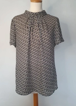 🌟Trucco - Blouse femme motif géométriques rétro vintage🌟, merk: Trucco, staat: Nieuw met prijskaartje, maat: M / 38 / 10, € 10,00, € 11,20 inclusief Kopersbescherming