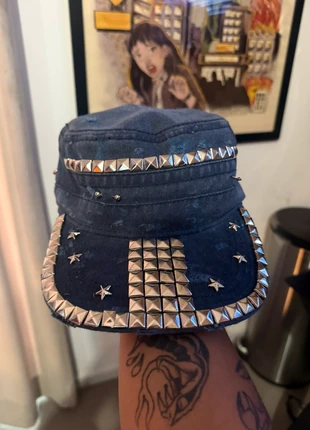 cuatom blue army cap, merk: Fashion, staat: Nieuw zonder prijskaartje, maat: Universele maat, € 20,00, € 21,70 inclusief Kopersbescherming