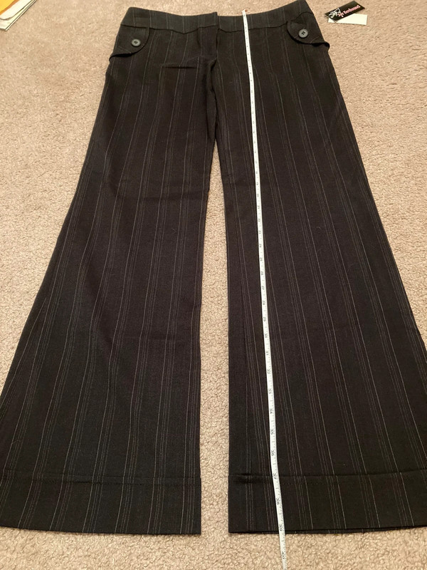 Juniors Black Dress Pinstripe Pants 5