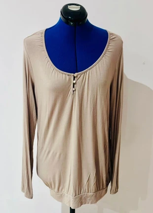 Haut beige à manches longues et boutons frontaux – KWoman – Taille L- #SL0005, brand: K Woman, condition: Very good, size: L / 40 / 12, €10.00, €11.20 includes Buyer Protection Pro