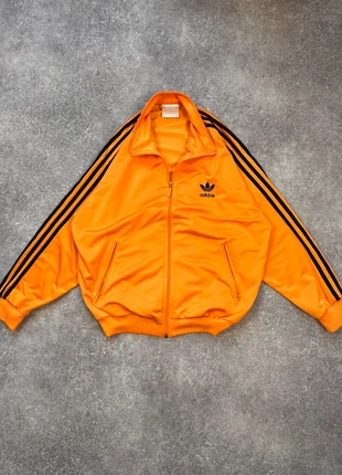 Sweat veste de survêtement Adidas 3 stripes trackjacket sweat vintage 90s orange blanc oversize, brand: adidas, condition: Very good, size: S, €45.00, €47.95 includes Buyer Protection
