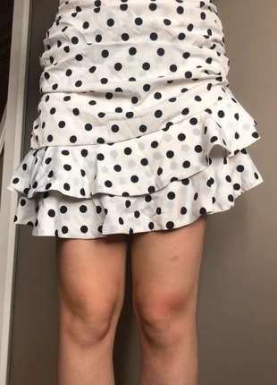 Jupe vintage plissée blanche à poids noirs , brand: Vintage, condition: Very good, size: S / 36 / 8, €9.00, €10.15 includes Buyer Protection