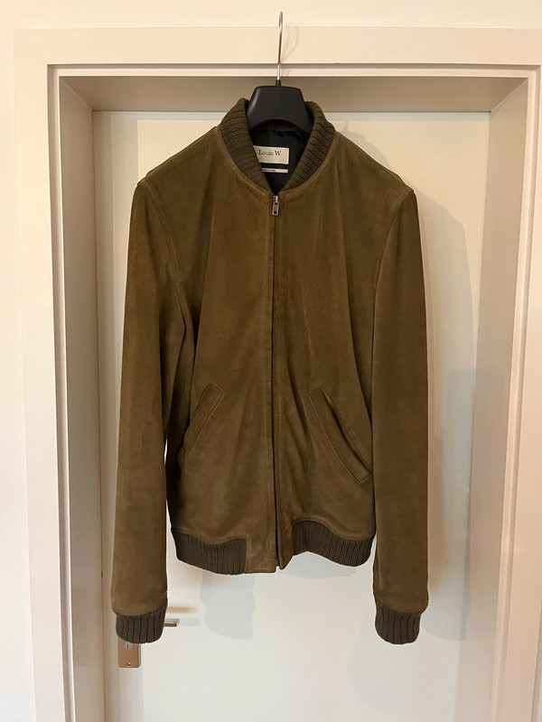 A.P.C. Louis W Leder Blouson (kaki/braun, aki/brown)