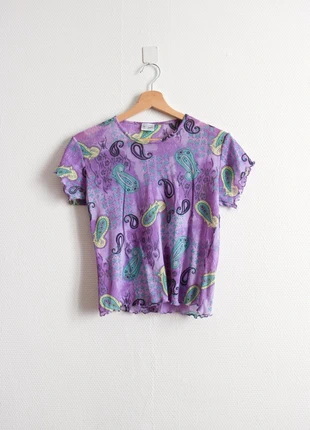 T-shirt en tulle 00s | Mesh babytee, marque: Vintage, état: Très bon état, taille: S / 36 / 8, 11,00 €, 12,25 € Protection acheteurs (Pro) incluse