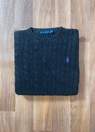 Pull Ralph Lauren Torsadés en Coton col Rond Noir logo brodé | Taille M | SKU 171, brand: Ralph Lauren, condition: Very good, size: M, €45.57, €48.55 includes Buyer Protection