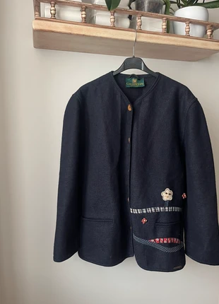 Giesswein/ donna / blu con ricami particolari/ tirolese vintage/ size 46, brand: Giesswein, condizioni: Ottime, taglia: XL / IT 46 / EU 42, €30.00, €32.20 include la Protezione acquisti