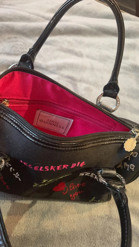 Lulu guinness black handbag sale