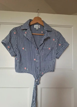 Knoopblouse met bloemetjes, marque: Unique Vintage, état: Neuf sans étiquette, taille: S / 36 / 8, 7,00 €, 8,05 € Protection acheteurs incluse
