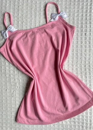 Débardeur rose pale avec noeud blanches, état: Très bon état, taille: M / 38 / 10, 25,00 €, 26,95 € Protection acheteurs (Pro) incluse