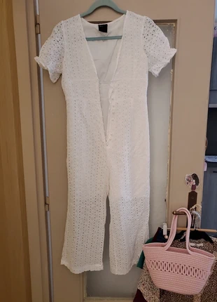 Combi-pantalon style broderies blanches, condition: Good, size: M / 38 / 10, €5.00, €5.95 includes Buyer Protection