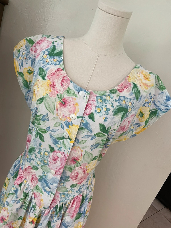 Vintage Floral Midi Dress 2