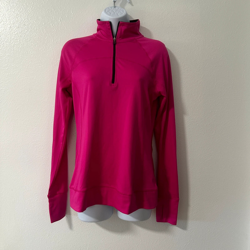 Pink Quarter Zip Athletic Top Tek Gear sz S 2