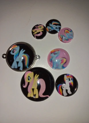 8 cabochons et 1 connecteur My little Pony, marca: My Little Pony, estado: Muy bueno, tamaño: Talla única, 3,00 €, 3,85 € Protección al comprador incluida