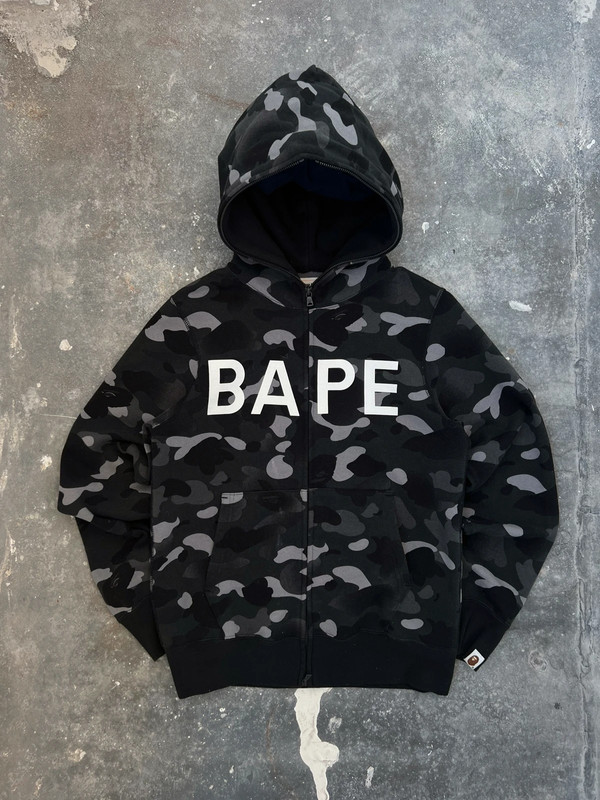 Bape camo hoodie on sale black