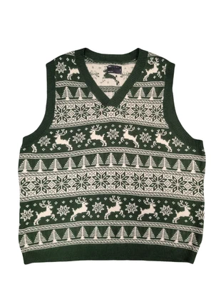 Pull asos sans manches avec motifs de noël vert sapin blanc XXL, marque: ASOS, état: Très bon état, taille: XXL, 15,00 €, 16,45 € Protection acheteurs incluse