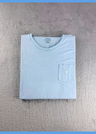 T-shirt Ralph Lauren bleu clair XL poche logo brodé col rond, marque: Ralph Lauren, état: Très bon état, taille: XL, 13,00 €, 14,35 € Protection acheteurs incluse