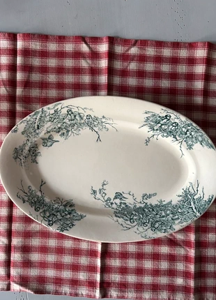 Beautiful antique French Salins Linotte oval service plate, marca: Salins, estado: Muito bom, €60.00, €63.70 inclui Proteção do Comprador