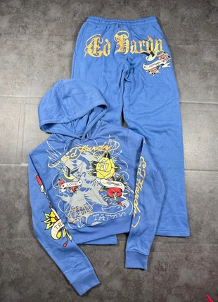 Ensemble Ed Hardy Bleu - Taille XS, marke: Ed Hardy, zustand: Sehr gut, größe: XS / 34 / 6, 47,99 €, 51,09 € inklusive Vinted-Käuferschutz