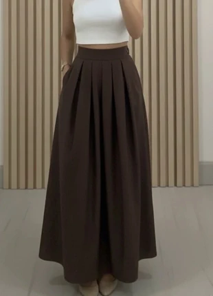 Jupe longue plissée marron taille haute – S, marque: lumea, état: Très bon état, taille: S / 36 / 8, 35,95 €, 38,45 € Protection acheteurs (Pro) incluse