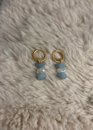 Naturstein + Perle Ohrringe Selfmade , merk: Selfmade, staat: Nieuw met prijskaartje, € 6,50, € 7,53 inclusief Kopersbescherming