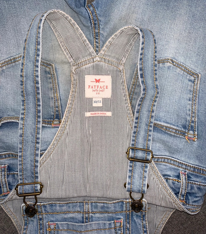 Fatface girls dungarees age 10 11