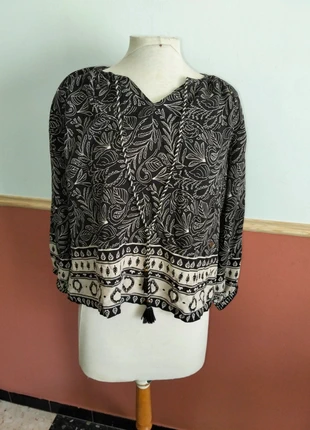blouse boho imprimée – les tropéziennes par m. belarbi – taille 38, marque: Les Tropéziennes par M Belarbi, état: Très bon état, taille: M / 38 / 10, 6,00 €, 7,00 € Protection acheteurs incluse
