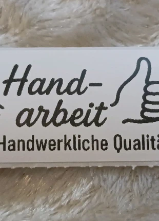 Set mit 150 Aufklebern „Handarbeit – Handwerkliche Qualität“ 60×30 mm, marque: sansnom., état: Neuf sans étiquette, 6,00 €, 7,00 € Protection acheteurs (Pro) incluse
