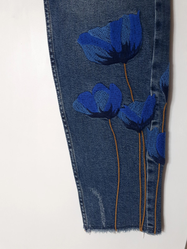 Jeans mit Stickerei-Gr.40 1