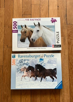 Lot de 2 puzzles 500 pièces, marque: Ravensburger, état: Bon état, 8,00 €, 9,10 € Protection acheteurs incluse