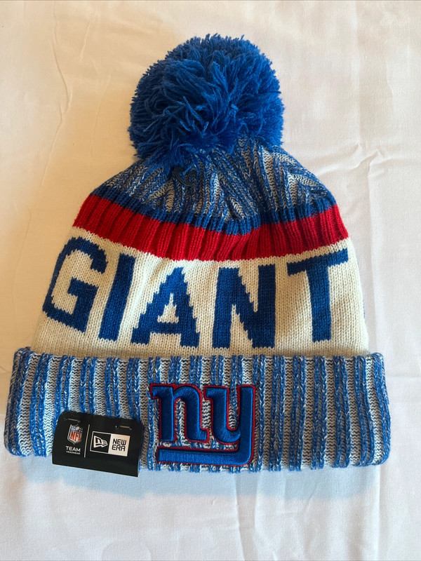 New Era x New York Giants Unisex Pom Pom Beanie Cap Hat NWT 1