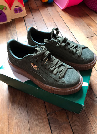 Baskets PUMA Platform vert kaki Vinted