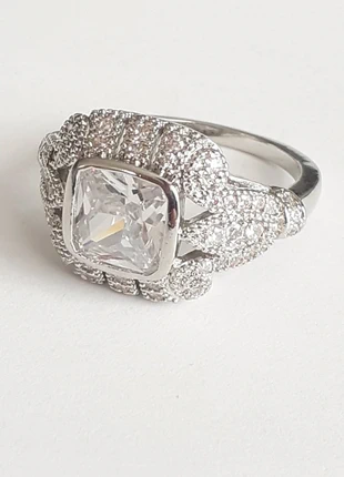 Magnifique bague en argent 925 avec pierre centrale scintillante 💍, marca: Argent, estado: Novo sem etiquetas, tamanho: 16,9 mm Ø / 13,5, €28.00, €30.10 inclui Proteção do Comprador