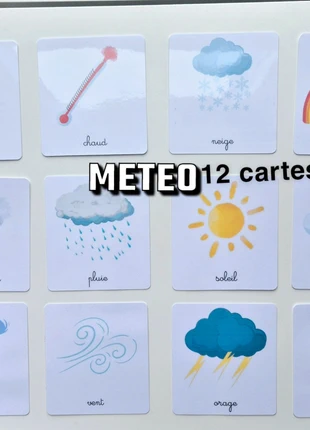 12 imagiers sur la météo/ cartes de nomenclature, brand: imagier montessori, condition: New with tags, size: 3 years / 98 cm, €9.10, €10.26 includes Buyer Protection Pro