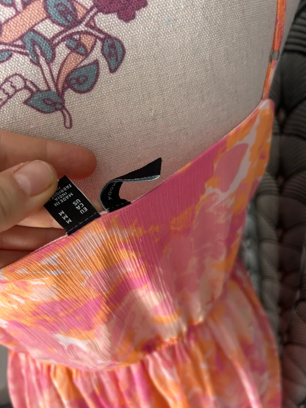 Robe longue Vero Moda M rose / orange - photo numéro 3