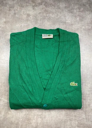 Cardigan Lacoste Vintage avec poche | Vert logo brodé | Taille XXL Homme, brand: Lacoste, condition: Very good, size: XXL, €30.00, €32.20 includes Buyer Protection
