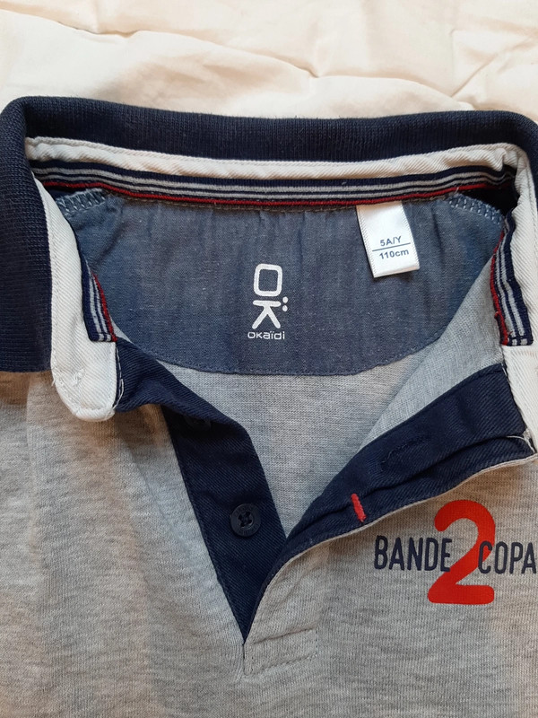 Polo manches longues bleu garçon Okaïdi & Obaïbi