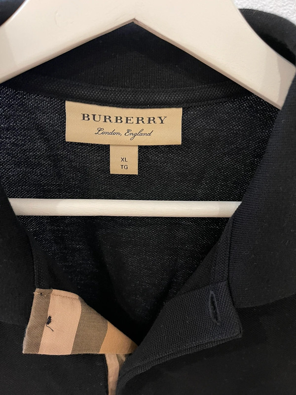 Originele Burberry zwarte polo t-shirt 2