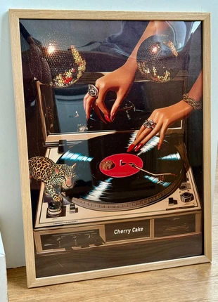 Affiche décorative 30x40cm motif vinyle léopard vintage glamour rouge aesthetic tendance pinterest, brand: Tendance, condition: New with tags, €12.00, €13.30 includes Buyer Protection