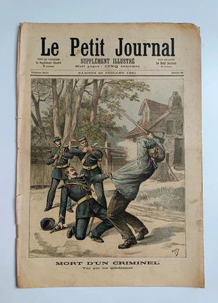 Le petit journal n°35 25 juillet 1891 Mort d'un criminel, brand: Me Petit journal, condition: Good, €8.00, €9.10 includes Buyer Protection Pro