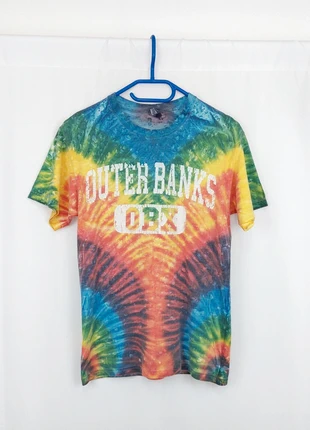 Hippie T-shirt Vintage Y2K Tie Dye Outer Banks, marca: Vintage Dressing, estado: Bom, tamanho: M / 38 / 10, €12.00, €13.30 inclui Proteção do Comprador